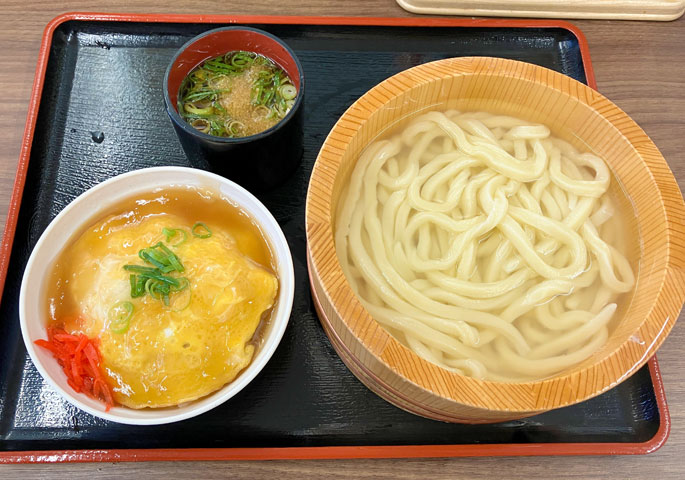 （温）釜あげとミニ天津丼